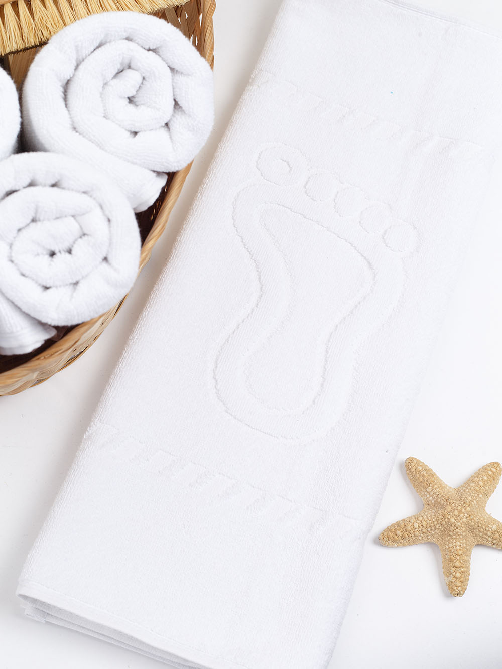 Полотенце для ног 50х70см белый BS 600гр