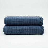 Полотенце вафельное 90x150  индиго