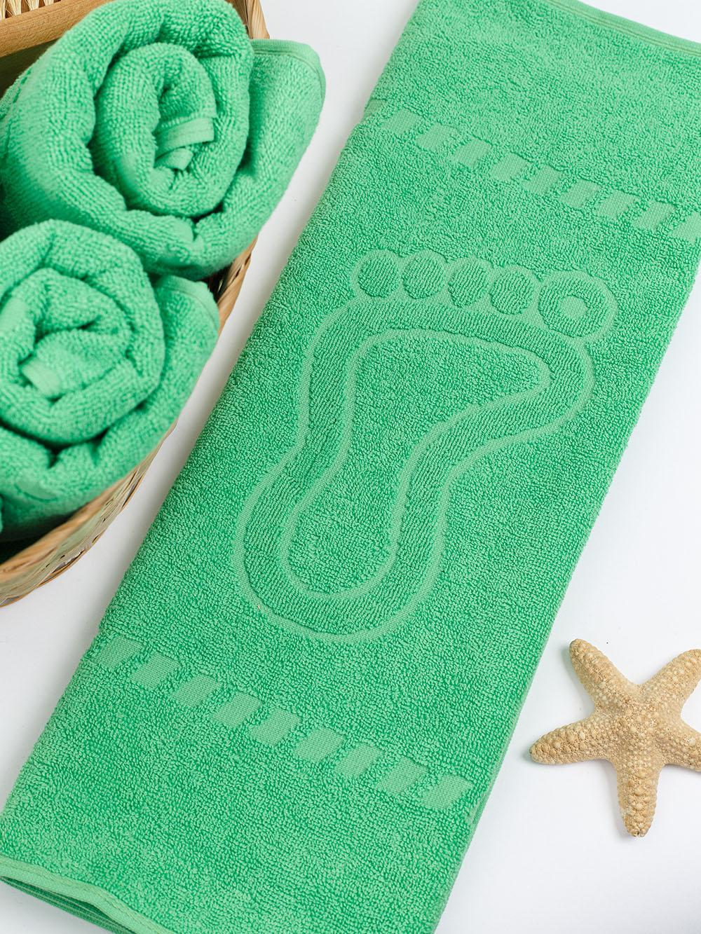Полотенце для ног 50х70см салатовый BS450гр