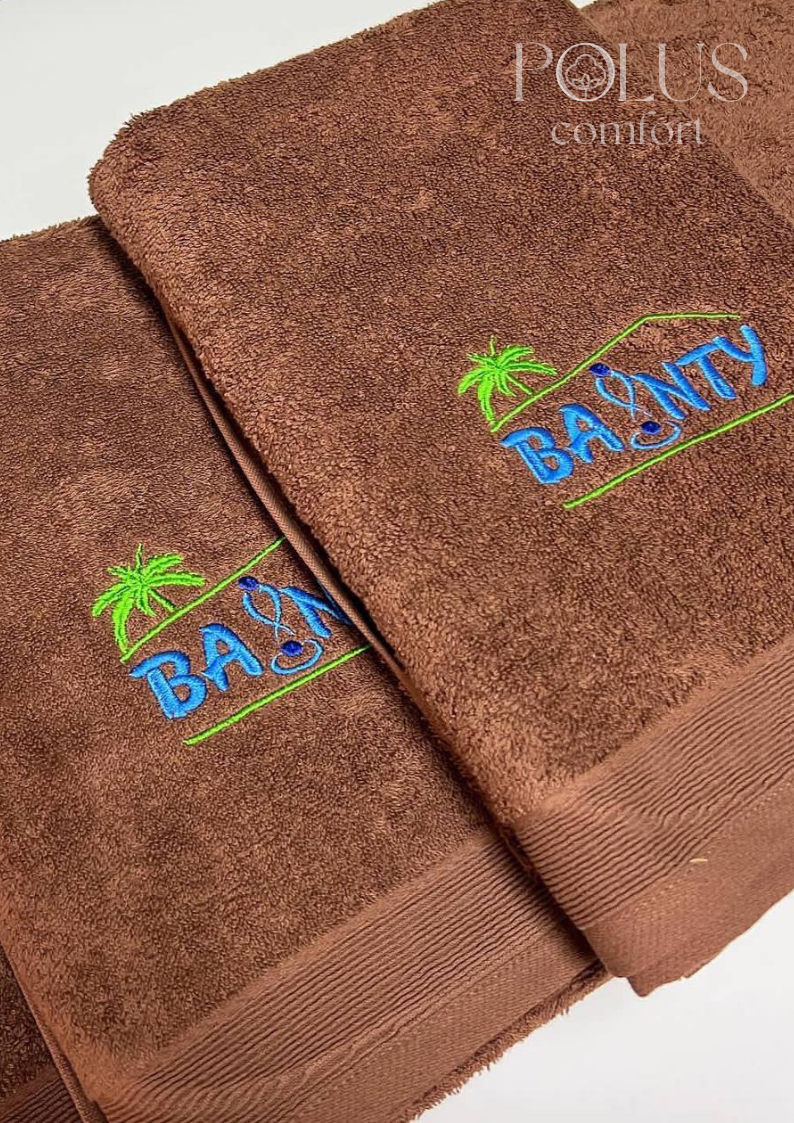 Машинная вышивка на полотенцах и пледах