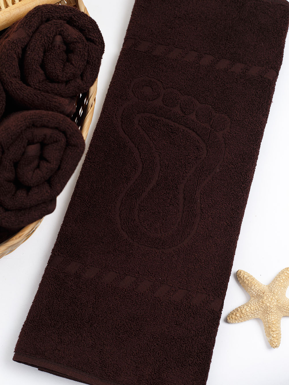 Полотенце для ног 50х70см горький шоколад BS450гр