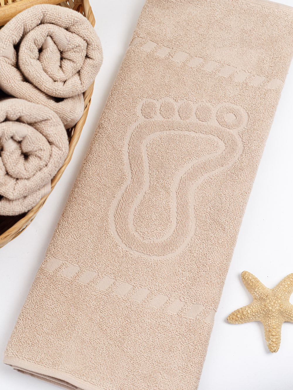 Полотенце для ног 50х70см бежевый BS450гр