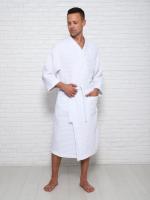 халат вафельный кимоно х/б белый 52/54