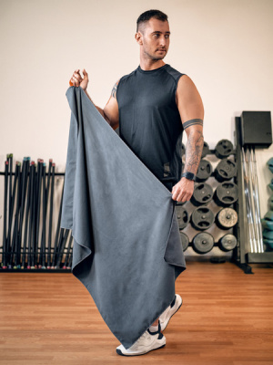 Полотенце из микрофибры 80x130 для финтеса Графит