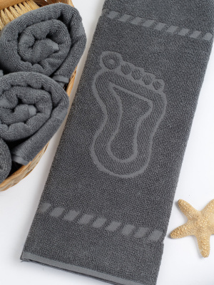Полотенце для ног 50х70см серый BS450гр