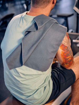 Полотенце из микрофибры 80x130 для финтеса Графит