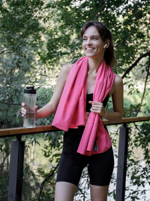 Полотенце из микрофибры 39x55 для финтеса Фламинго