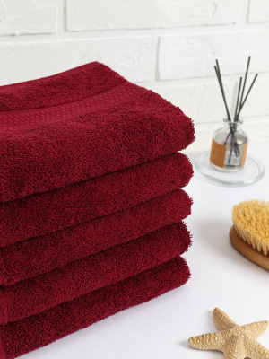 Полотенце для лица 40x70см бордовый