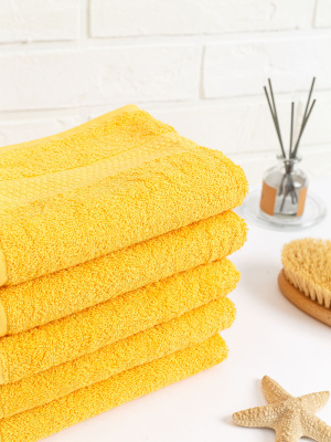 Полотенце для лица 40x70см ярко-желтый